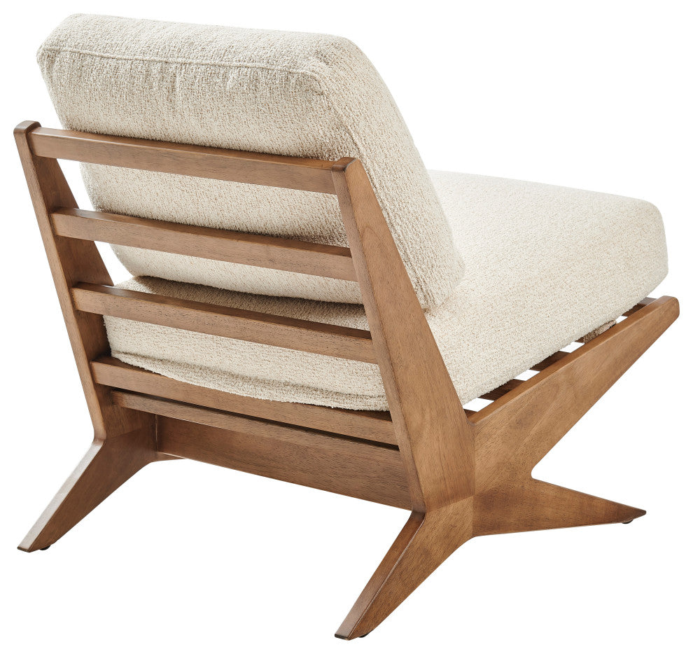 Chandler Armless Accent Chair, Palladian Beige, Fabric