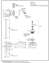 Pull & Drain Sch. 40 ABS Bath Waste With One-Hole Top Elbow In Polished Nickel
