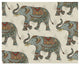 "Elephant Caravan Pattern" Digital Paper Print by Daphne Brissonnet, 26"x22"