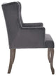 Gray Realm French Vintage Dining Performance Velvet Armchair