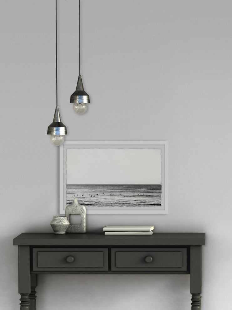 "Jumping Into the Waves" Framed Painting Print, 12x8