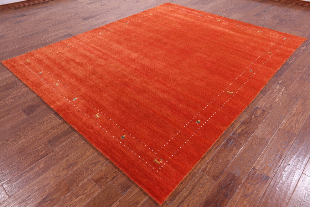 8' 0" X 10' 0" Persian Gabbeh Handmade Wool Rug - Q15104