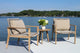 Rope and Gray Wash Eucalyptus Lounge Chair With Olefin Pillow, Set of 2, Wheat Rope