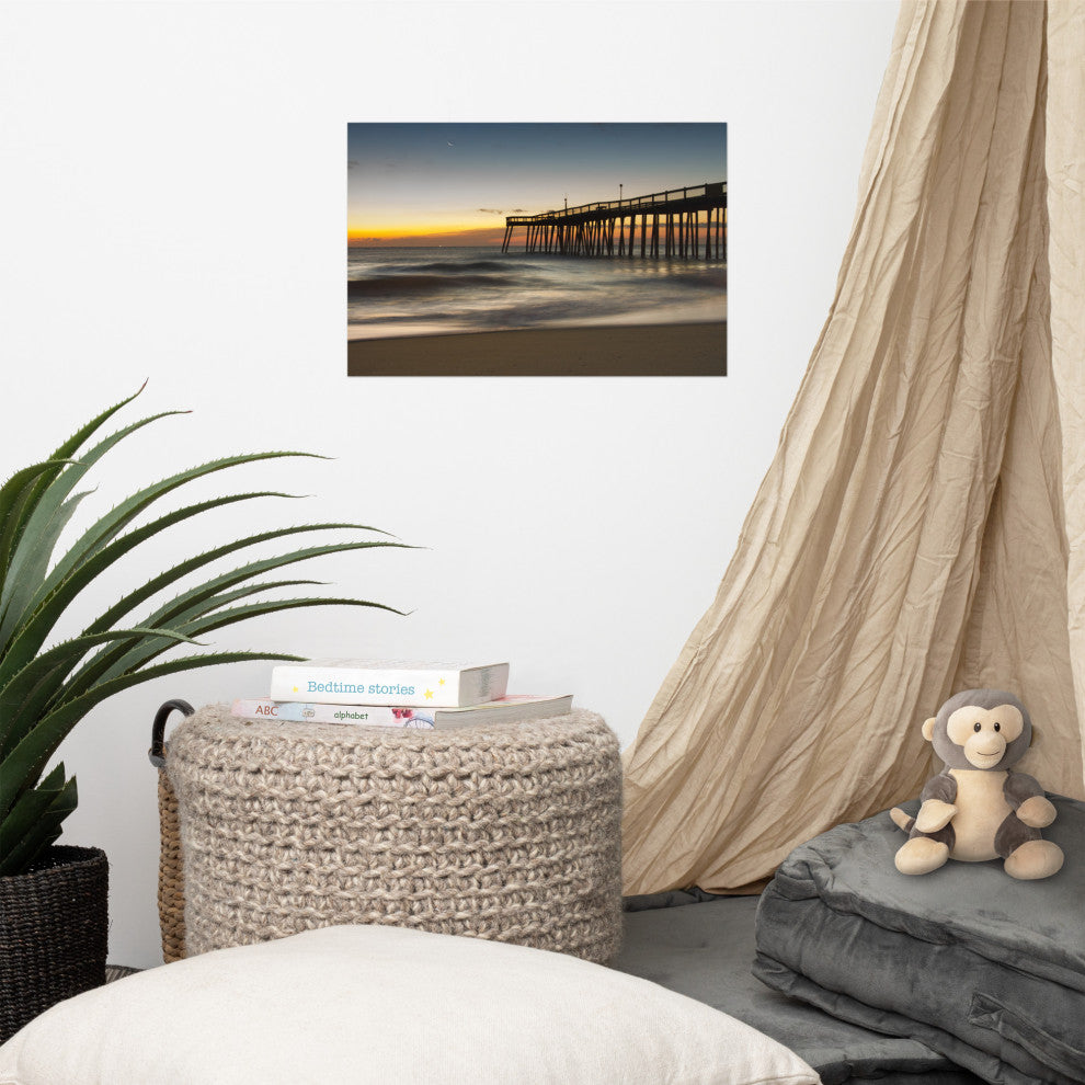 Motion of the Ocean Landscape Photo, Beach Unframed Wall Art Print, 12" X 18"