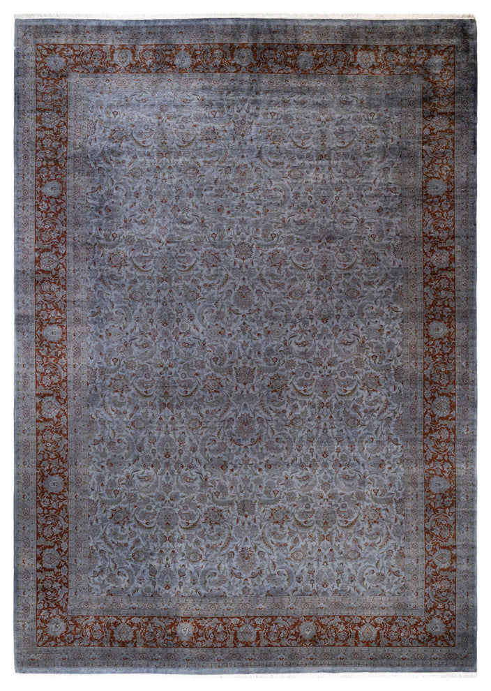 Fine Vibrance, One-of-a-Kind Hand-Knotted Area Rug Gray, 10' 1" x 14' 5"