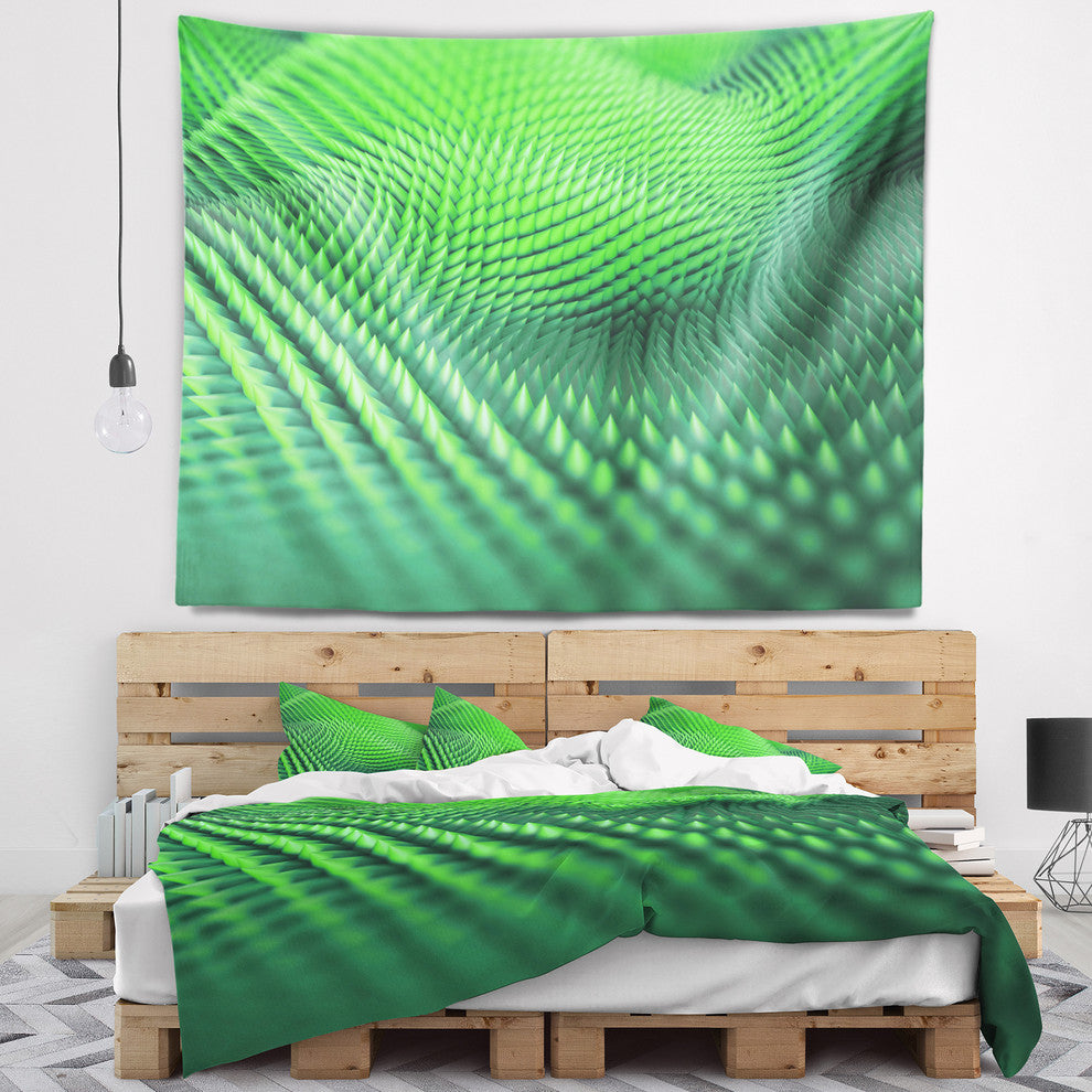 Green 3D Spiny Texture Abstract Wall Tapestry, 60"x50"