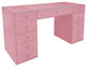 Slaystation Naomi Makeup Vanity Table with 10 Storage Drawers, Pink