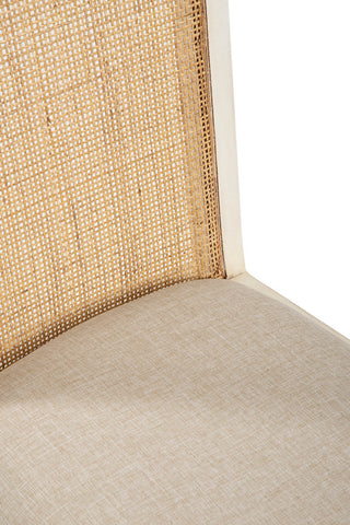Matheson Mahogany Upholstered Dining Chair, Cream