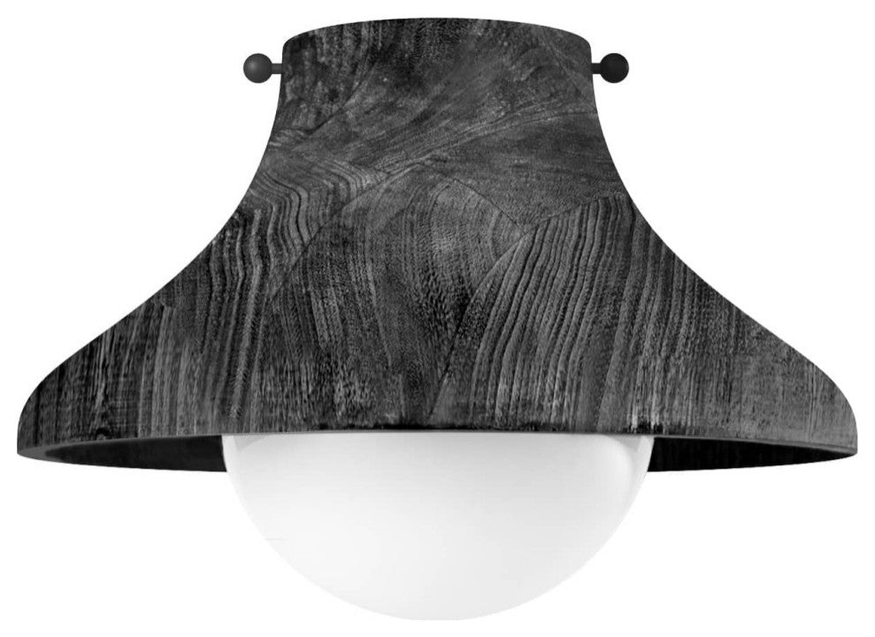 Surfside Wood Flush Mount, Black