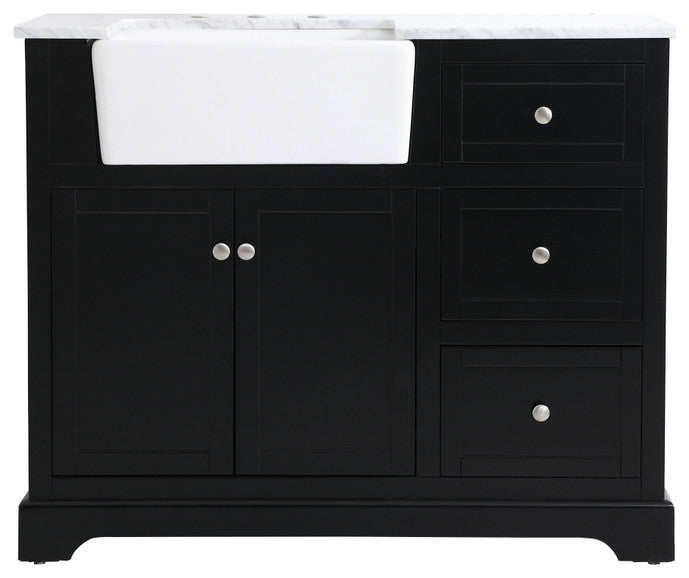 Home Living 22" Farmhouse Black-Light Bathroom Vanity