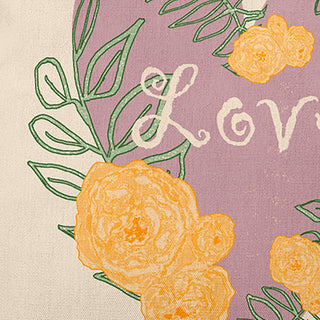 Love And Roses Decorative Throw Pillow, Romantic Purple, 26"x 26"