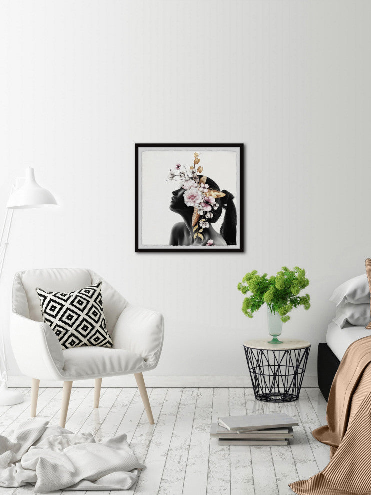 "Blooming Drama" Framed Painting Print, 24"x24"