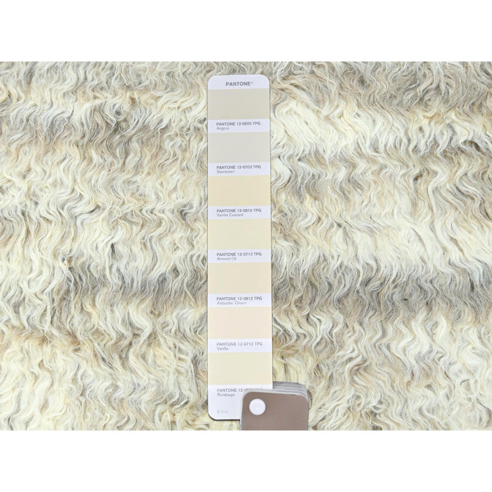 Ivory, Ben Ourain Moroccan Berber, Soft Wool, Hand Knotted Rug, 8'1"x10'1"