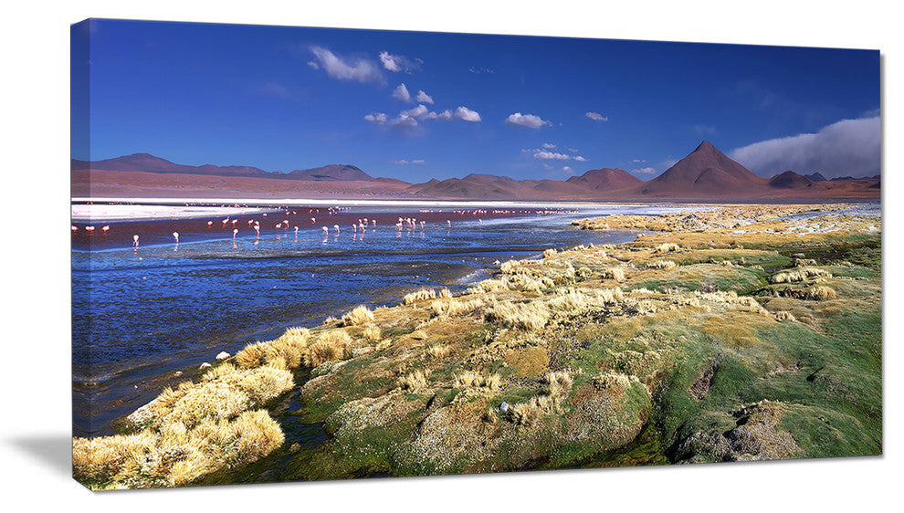 "Colorada Lagoon And Pabellon Volcano" Beach Wall Art, 40"x20"