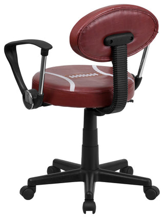 Football Swivel Task Office Chair with Arms