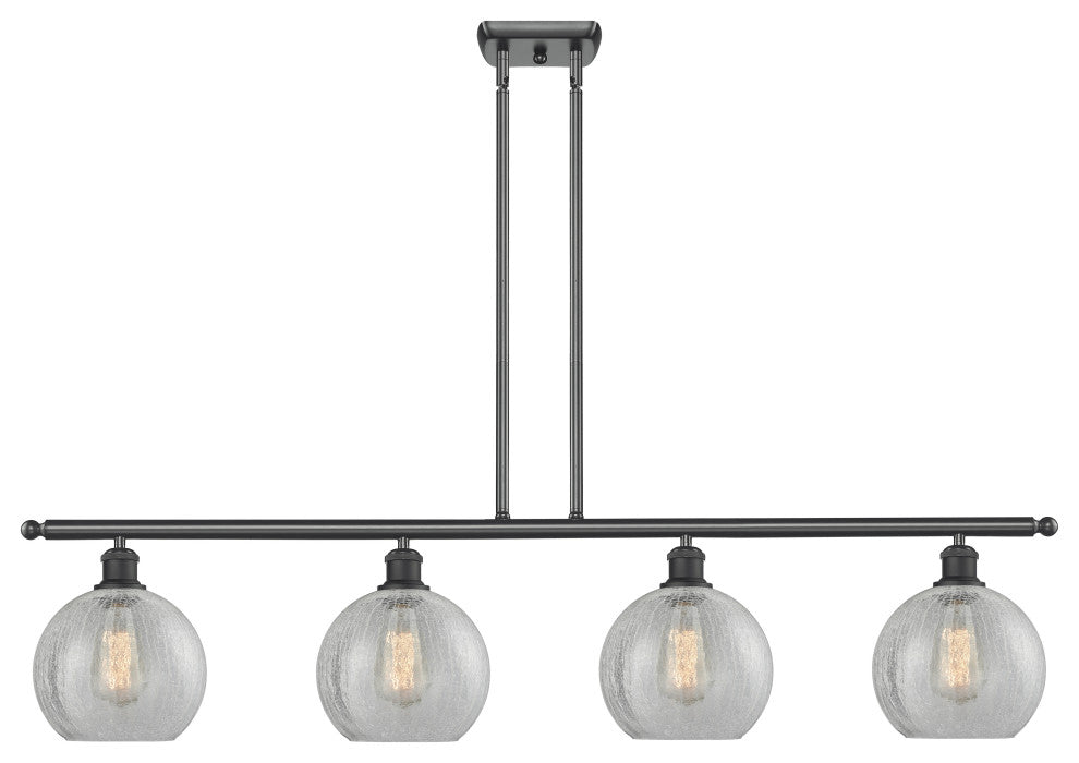 Innovations Lighting 516-4I-BK-G125-8-LED Athens 4 Light 48" Island Light