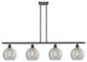 Innovations Lighting 516-4I-BK-G125-8-LED Athens 4 Light 48" Island Light