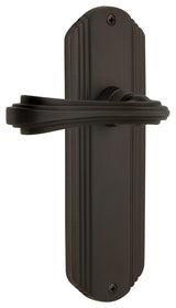 Deco Plate With Fleur Lever, Oil-Rubbed Bronze, Double Dummy, Non-Handed