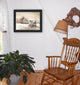 "Bringing Home the Tree" By John Rossini, Printed Wall Art, Black Frame