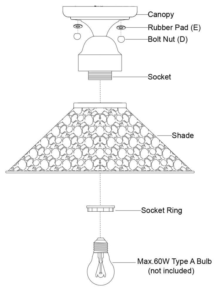 Outland 12" Outdoor Semi Flush Aged Iron and Light Gold