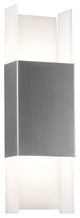 Ansa Outdoor LED Sconce, Marine Grade Brushed Stainless Stee, Soft White