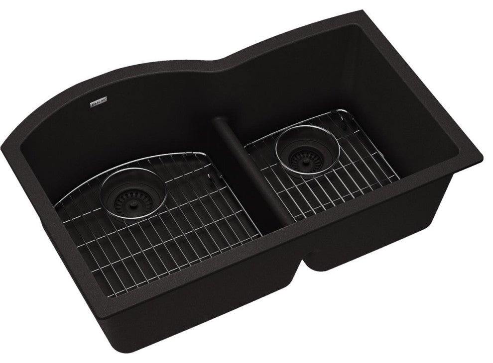 Elkay Quartz Classic 33" Undermount Sink Kit, Black