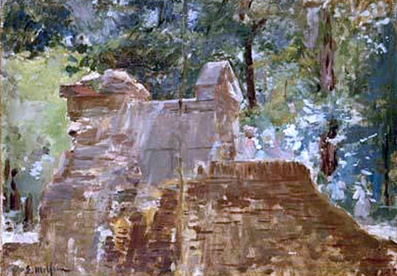 Eliseo Meifren I Roig Estudio de paisaje, 18"x27" Gallery Wrapped Canvas