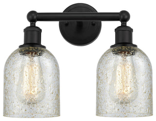 Innovations 616-2W-BK-G259 Caledonia 2 Light Bath Vanity Light, Matte Black