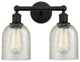 Innovations 616-2W-BK-G259 Caledonia 2 Light Bath Vanity Light, Matte Black