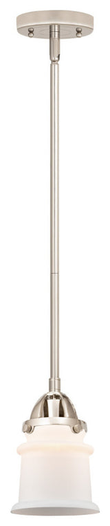 Small Canton Mini Pendant, Polished Nickel, Matte White, Matte White
