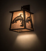 15 Wide Stillwater Leaping Trout Hanging Wall Sconce