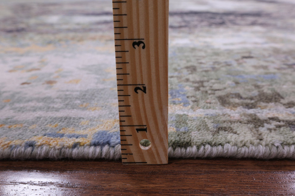 Modern Wool and Silk The Lake House Design Handmade Rug 8' 1" X 10' 0" Q7183