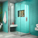 DreamLine Unidoor Plus 41"x34.375"x72" Hinged Shower Enclosure, Brushed Nickel