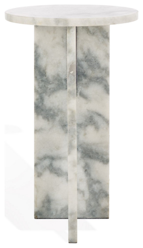 Safavieh Couture Devlin Marble Drink Table, White
