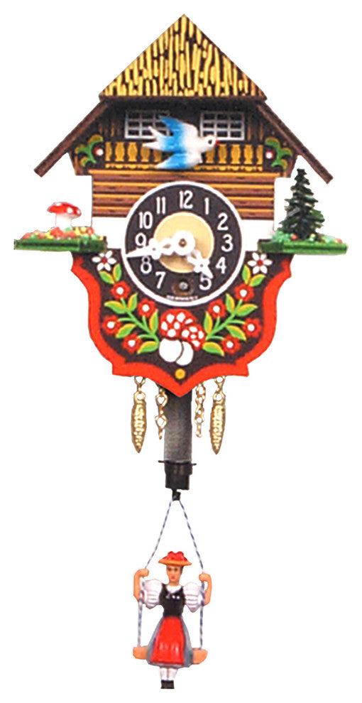 Engstler Key Wound Clock- Blue Bird- Mini Size