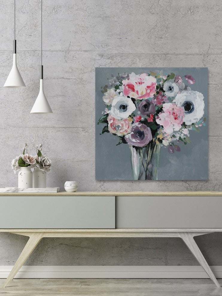 "Classic Flower Arrangement" Painting Print on Wrapped Canvas, 24"x24"