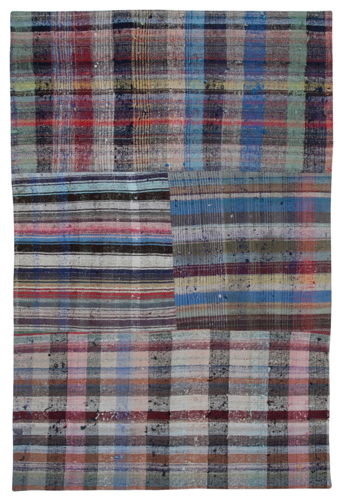 Rug N Carpet - Handmade Turkish 5' 11'' x 8' 11'' Vintage Patchwork Kilim Rug
