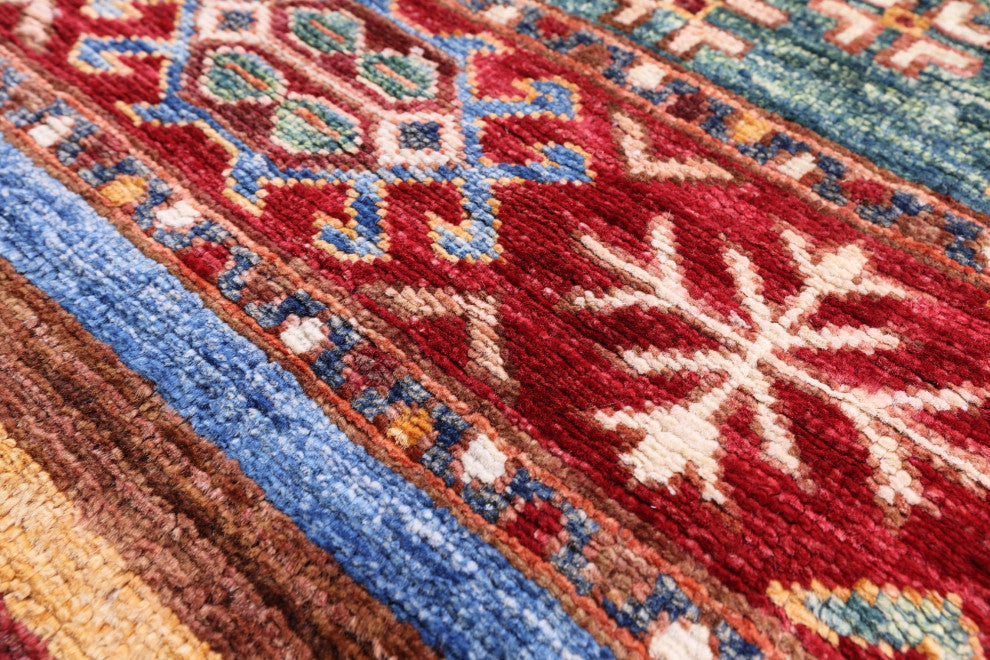 5' 8" X 7' 10" Super Kazak Khorjin Hand-Knotted Wool Rug - Q12853
