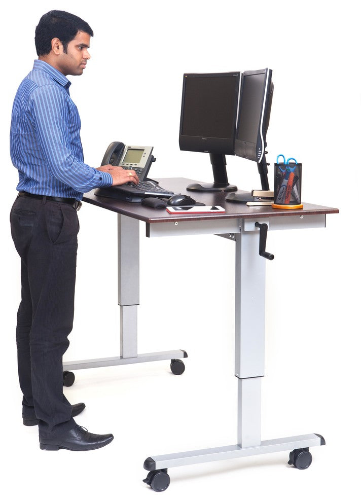 Luxor Standup-CF60-DW 60" Crank Adjustable Stand Up Desk