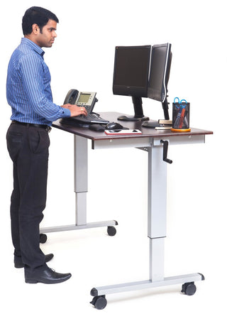 Luxor Standup-CF60-DW 60" Crank Adjustable Stand Up Desk