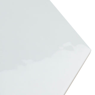 Hextile Ceramic Floor and Wall Tile, Glossy Blanco, 25