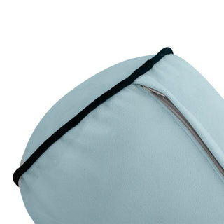 STYLE V6 Full Velvet ContrastPipe Indoor Daybed Bolster Pillow |COVER ONLY|AD355