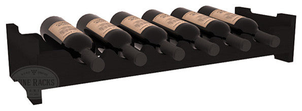 6-Bottle Mini Scalloped Wine Rack, Redwood, Black Stain