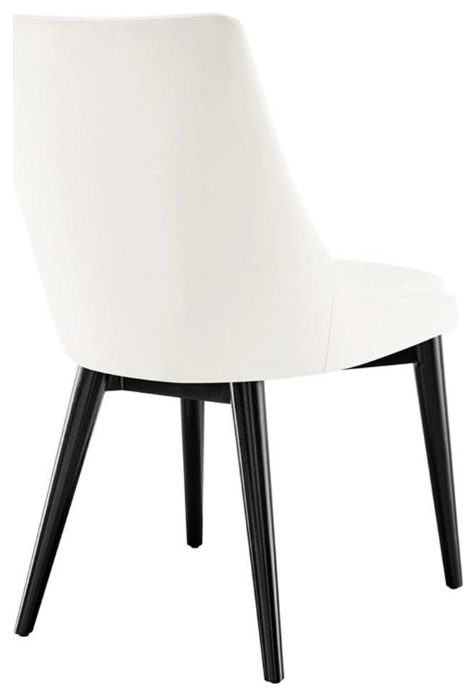 Viscount Performance Velvet Dining Chair, White