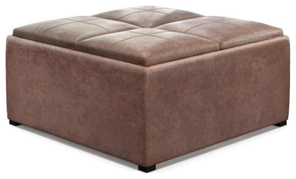 Avalon Square Coffee Table Storage Ottoman