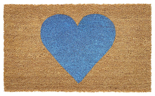 Calloway Mills Blue Heart Doormat, 24x48