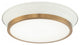 Matteo Lighting M11201WHAG Ceiling Mount, White / Aged Gold Brass Finish