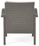 GDF Studio 3-Piece Maui Outdoor Gray Wicker Chat With Cushions Set