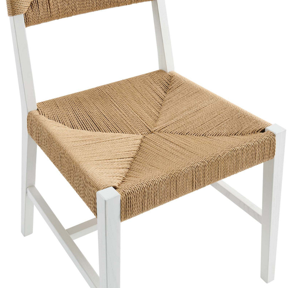 Bodie Wood Dining Chair, White Natural