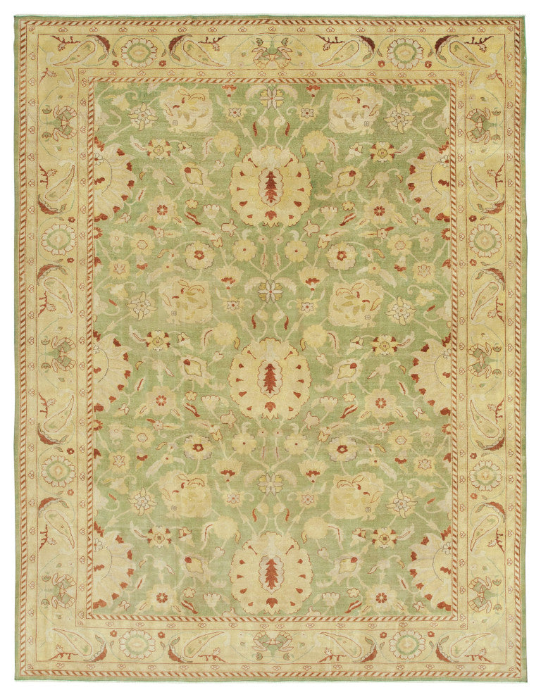 Rug N Carpet - Handwoven Oriental 8' 9" x 11' 3" Unique Oushak Area Rug